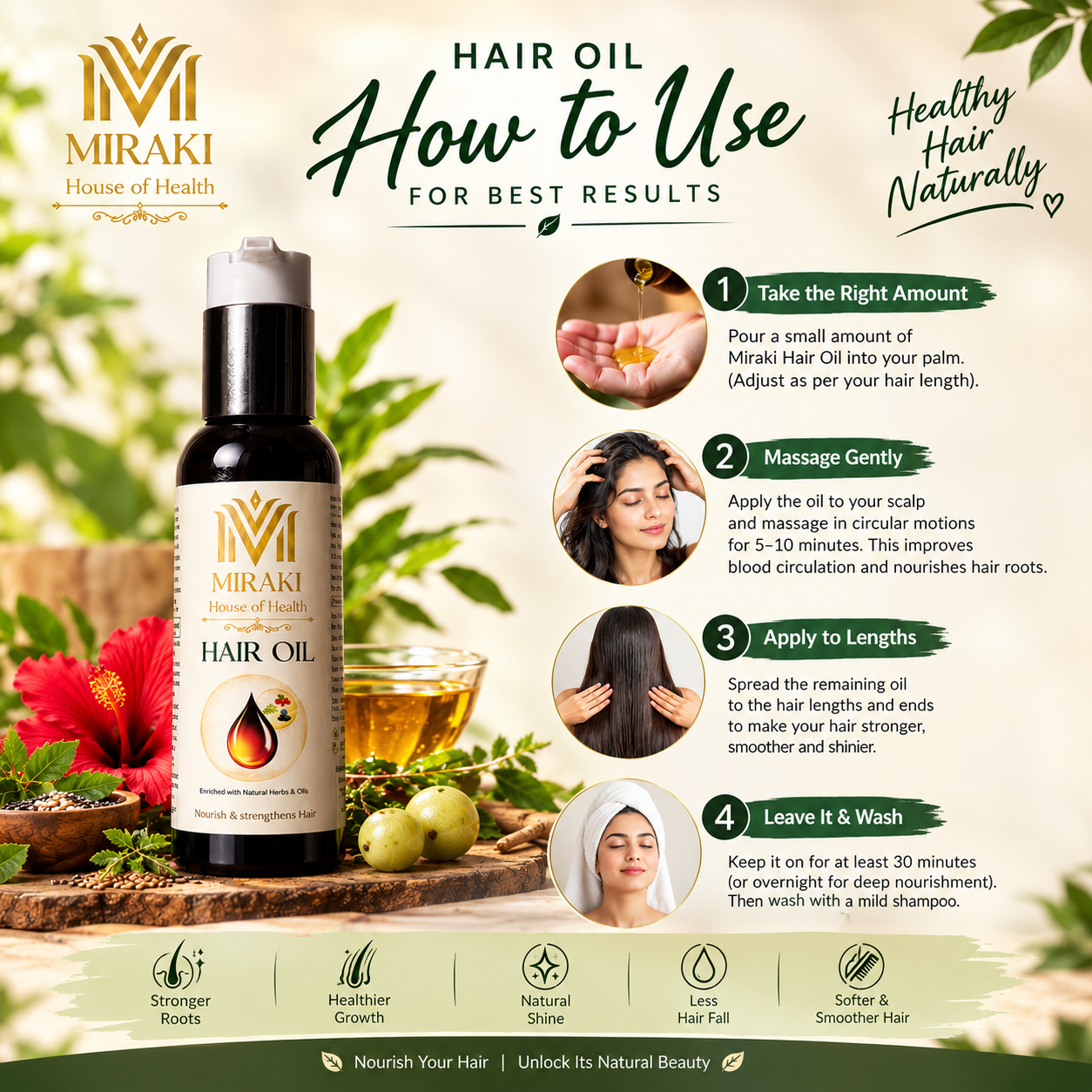 Miraki Pure Hair Oil - 100 ML