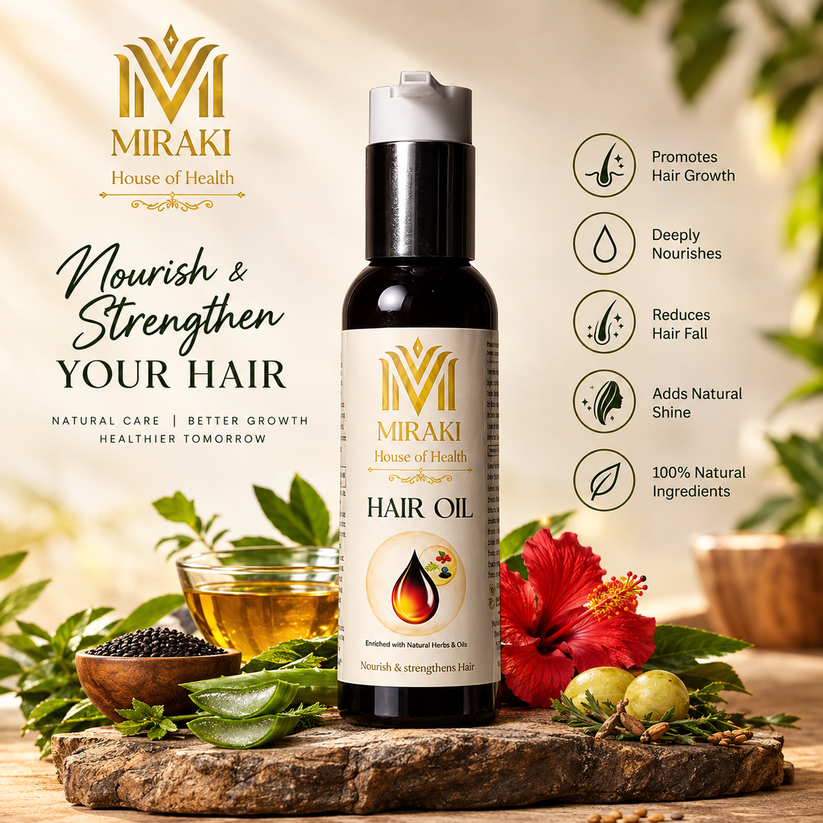 Miraki Pure Hair Oil - 100 ML